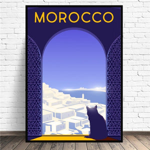Poster le Maroc et le chat