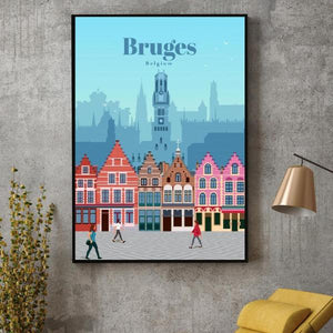 Poster ville de Bruges