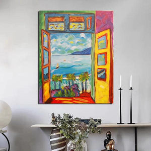 Reproduction toile la fenêtre ouverte à Collioure de Matisse