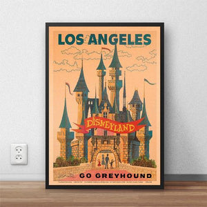 Poster vintage Los Angeles Californie