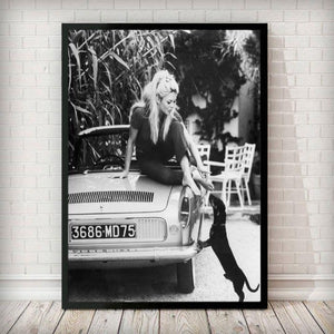 Affiche Brigitte Bardot noir et blanc - 1
