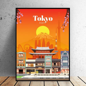 Affiche ville de Tokyo - 2