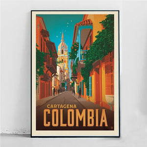 Poster vintage Uruguay & Colombie