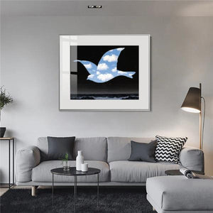 Reproduction toile L'oiseau de ciel René Magritte