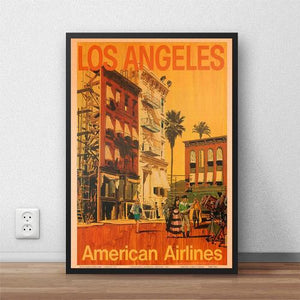 Poster vintage Los Angeles Californie