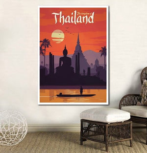 Affiche vintage Thailande - 1
