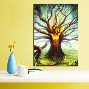 toile abstraite arbre de la vie