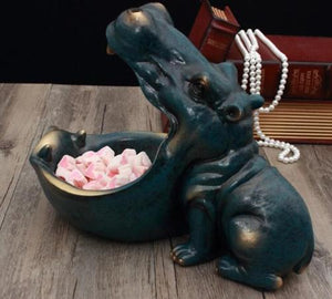 Boite à bijoux/bonbons hippopotame decoration