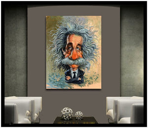 Portrait moderne d'Albert Einstein Art Deco - 1