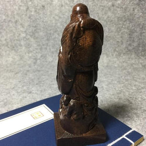 statuette bois bouddha