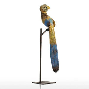statuette oiseau bleu
