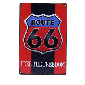 Plaques d'immatriculation vintage Route US 66