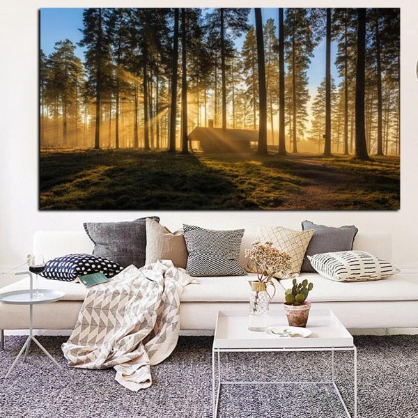 Peinture à l'huile faite à la main cascade et ours dans la forêt peinture par numéro photo affiches et impressions décor à la maison Peinture à l'huile faite à la main cascade et ours dans la forêt peinture par numéro photo affiches et impressions décor à la maison