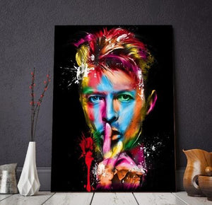 Tableau : portrait David Bowie pop art