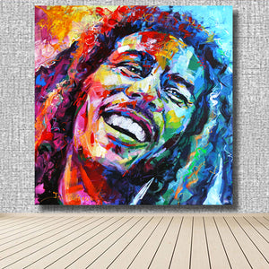 Peinture Bob Marley portrait home deco - 0