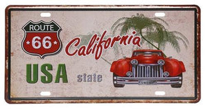 Plaque d'immatriculation vintage Route 66 California - 0