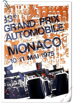 Poster rétro GP de Monaco 1975