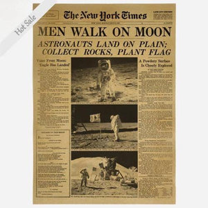 Affiche 1er homme sur la lune New York times - 0