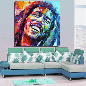 Peinture Bob Marley portrait home deco - 1