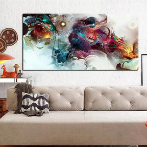 Aquarelle abstraite Le Dragon décoration intérieure - 1
