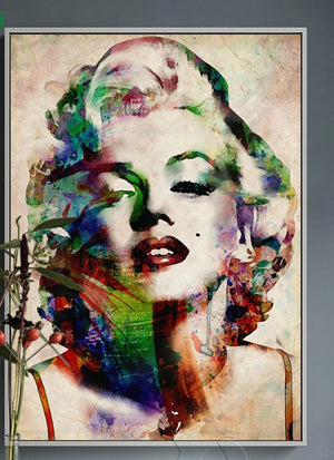 Peinture portrait Marilyn Monroe pop art - 0