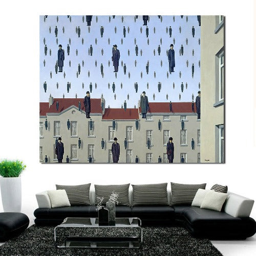 reproduction-tableau-golconde-ren-magritte-fineartsfrance