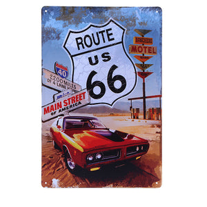 Plaques d'immatriculation vintage Route US 66