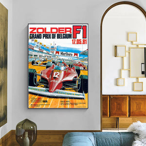 Affiche Gilles Villeneuve GP de Zolder 1981 - 5