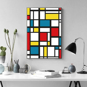 Toile Piet Mondrian composition