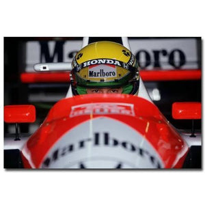Affiche Ayrton Senna concentration - 0