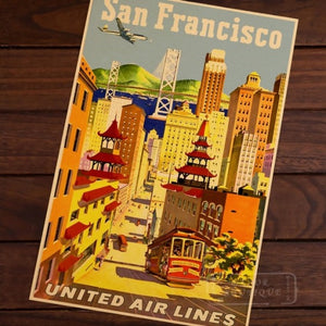 Affiche United Airlines San Francisco - 1