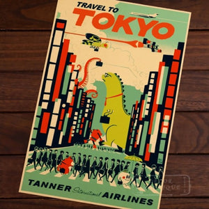 Affiche vintage Tokyo Airlines - 0