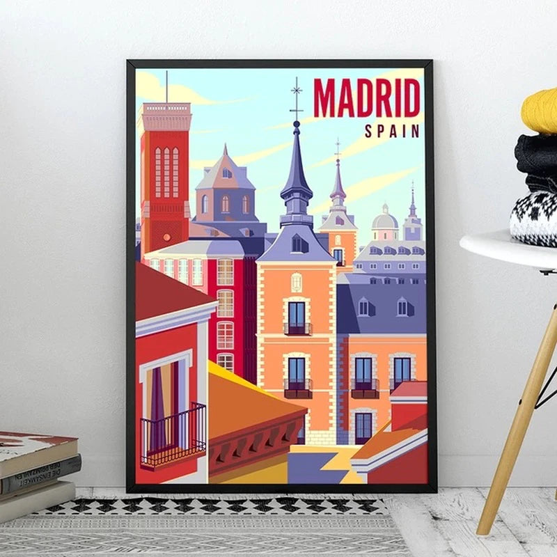 Poster Panorama Gran Via Madrid 70x50 cm - Imprimée sur Poster - Poster  Ville - Cdiscount