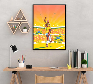 Poster Pelé finale de la coupe du monde 1970
