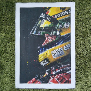 Poster casque de pilote de formule 1- Ayrton Senna - 0