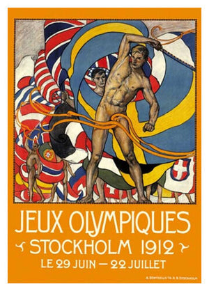 Affiche Jeux Olympiques 1912 à Stockholm - 3