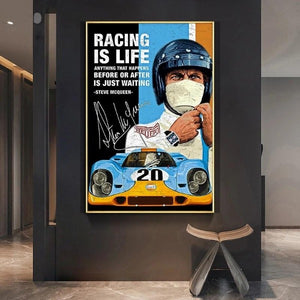 Affiche Steve Mc Queen dans le film "Le Mans" - 2