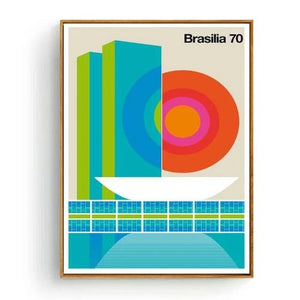Poster Minimaliste Brasilia Berlin Amsterdam - 2