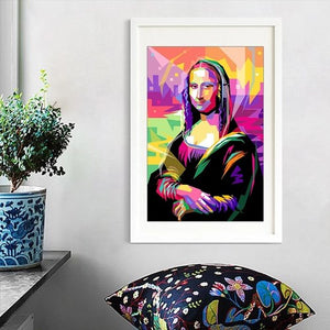 Toile colorée de Mona Lisa pop art