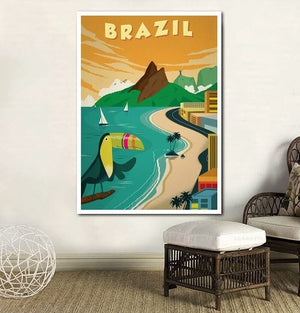 Poster vintage Brésil Rio de Janeiro