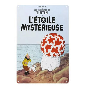 plaque metal vintage Tintin