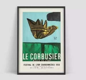 Affiche exposition Le Corbusier 1956 - 0