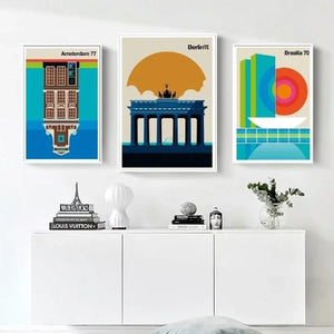Poster Minimaliste Brasilia Berlin Amsterdam - 0